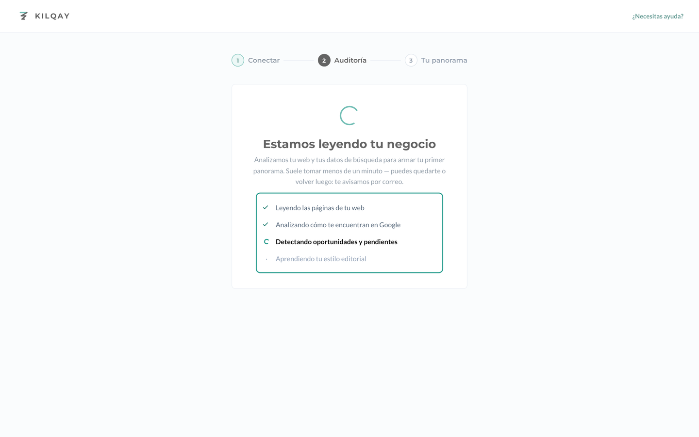 Estamos leyendo tu negocio