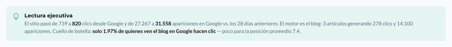 Lectura ejecutiva